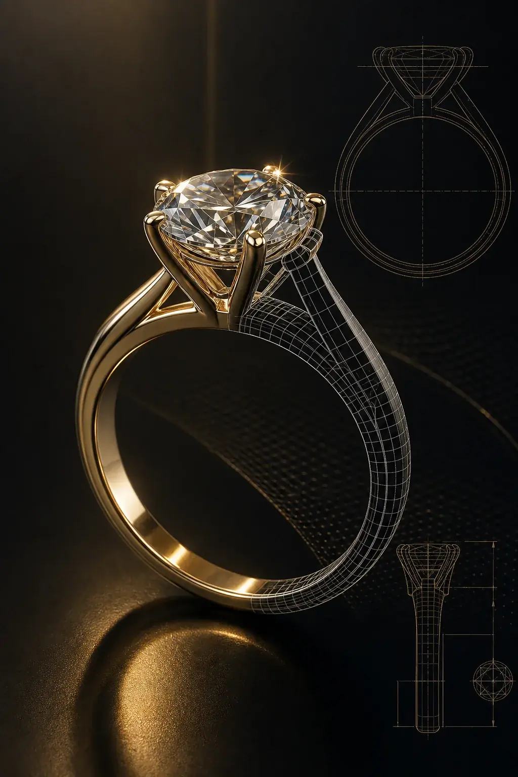 Luxury ring CAD showcase